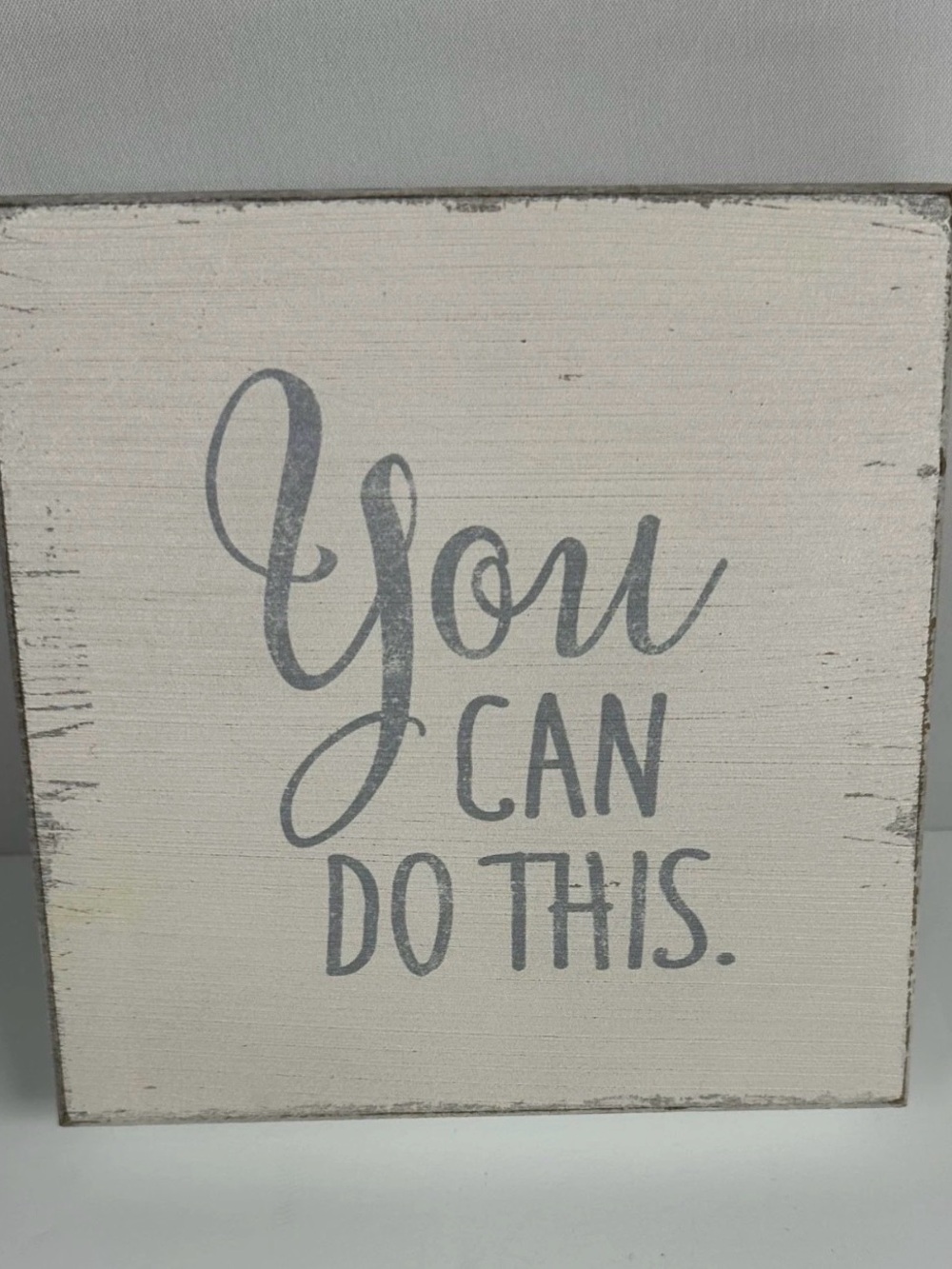 Rustic Wood Block – “You CAN DO THIS” – Inspirational Desk Sign, Farmhouse Style